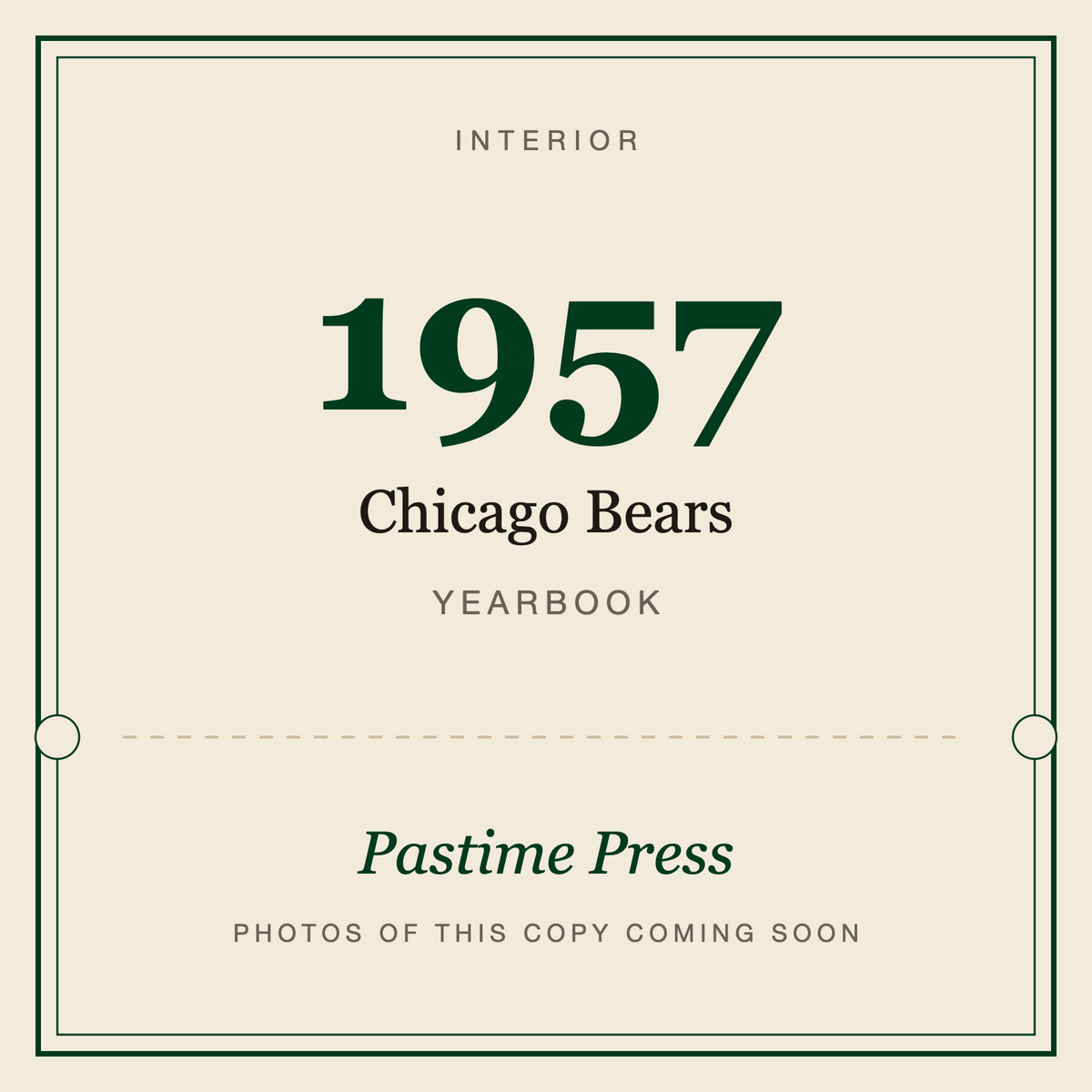 1957 Chicago Bears Yearbook, interior