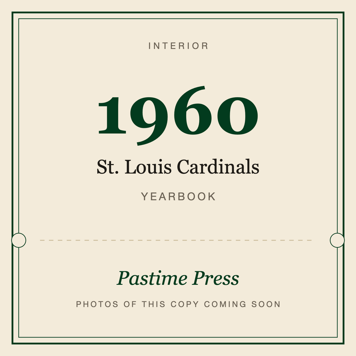 1960 St. Louis Cardinals Yearbook, interior