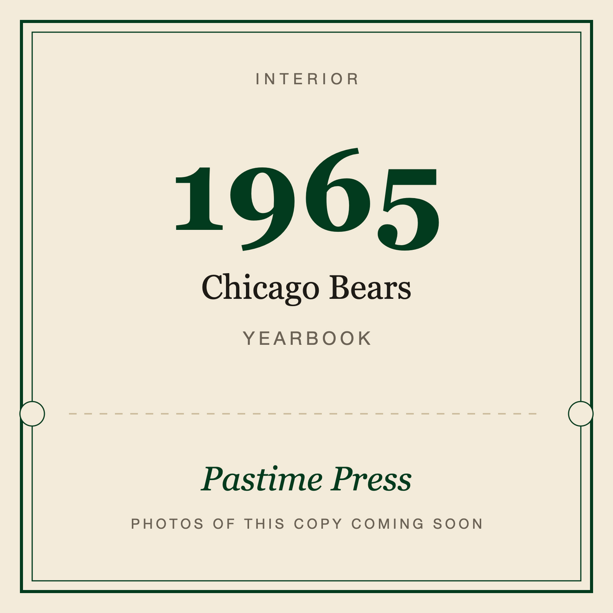 1965 Chicago Bears Yearbook, interior