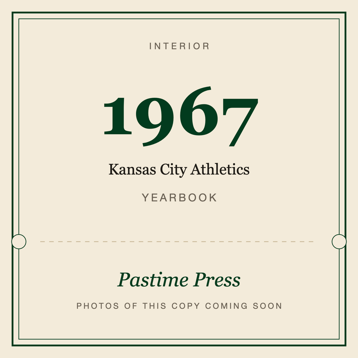 1967 Kansas City Athletics Yearbook, interior