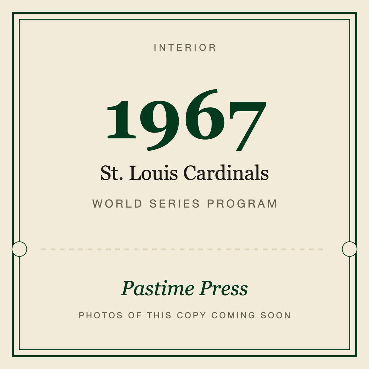 1967 St. Louis Cardinals World Series Program, interior