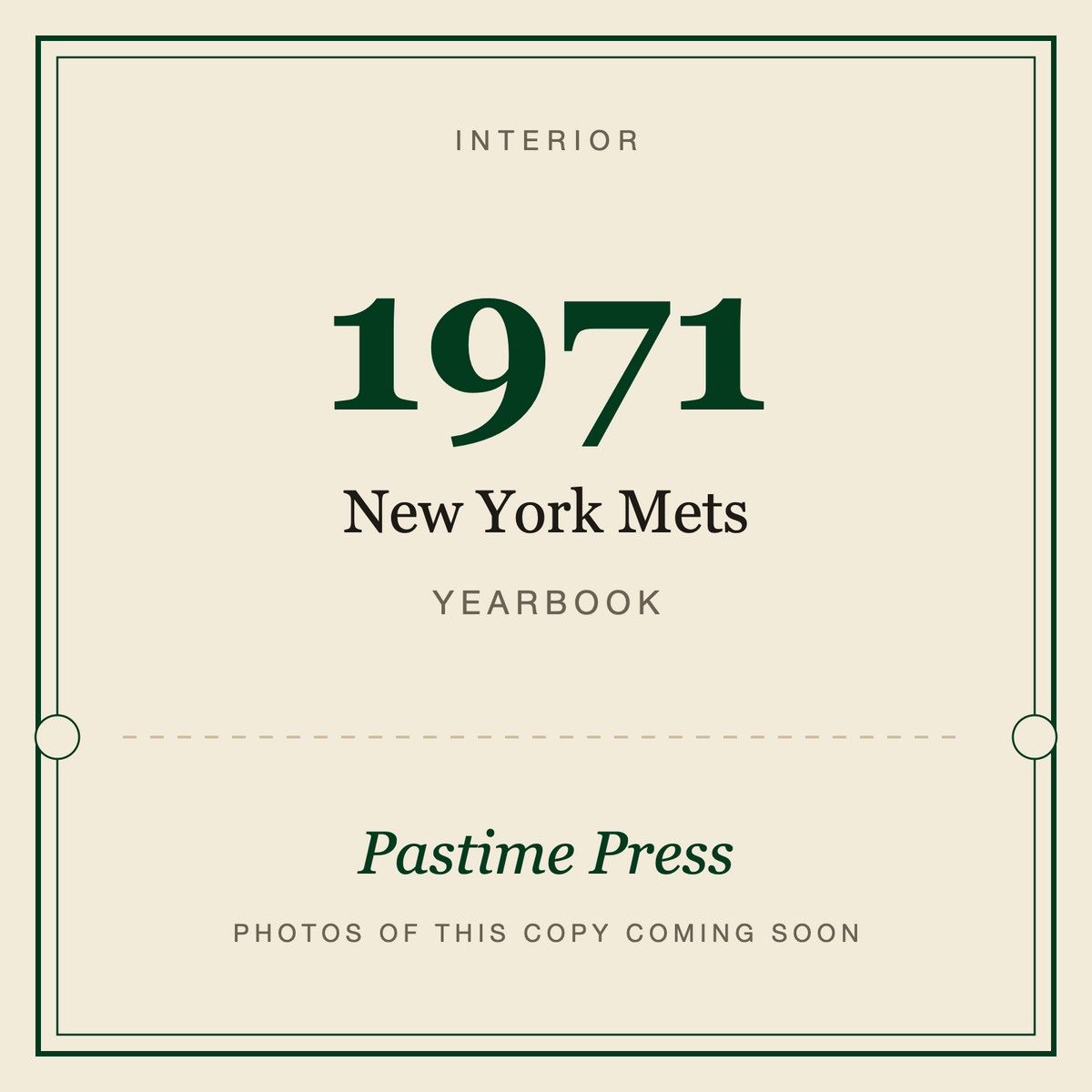 1971 New York Mets Yearbook, interior