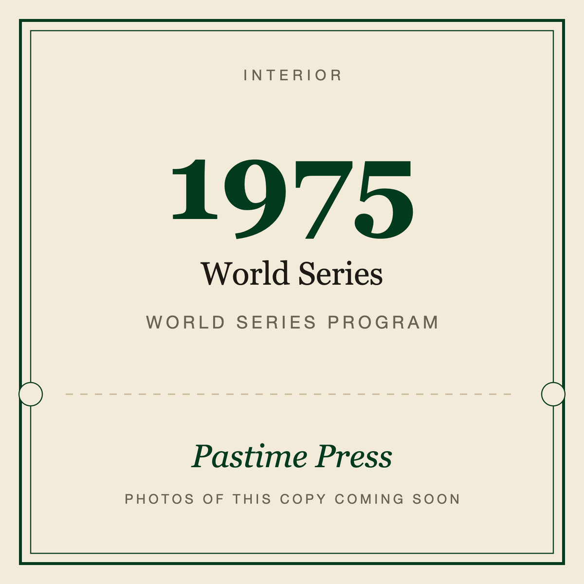 1975 World Series Program, interior