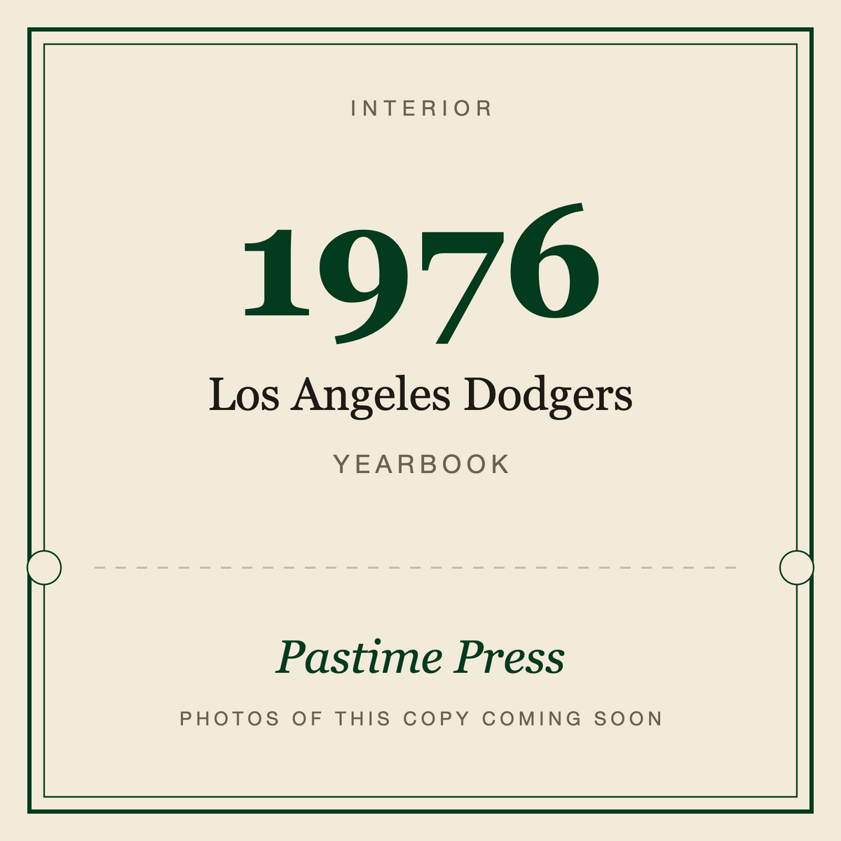 1976 Los Angeles Dodgers Yearbook, interior