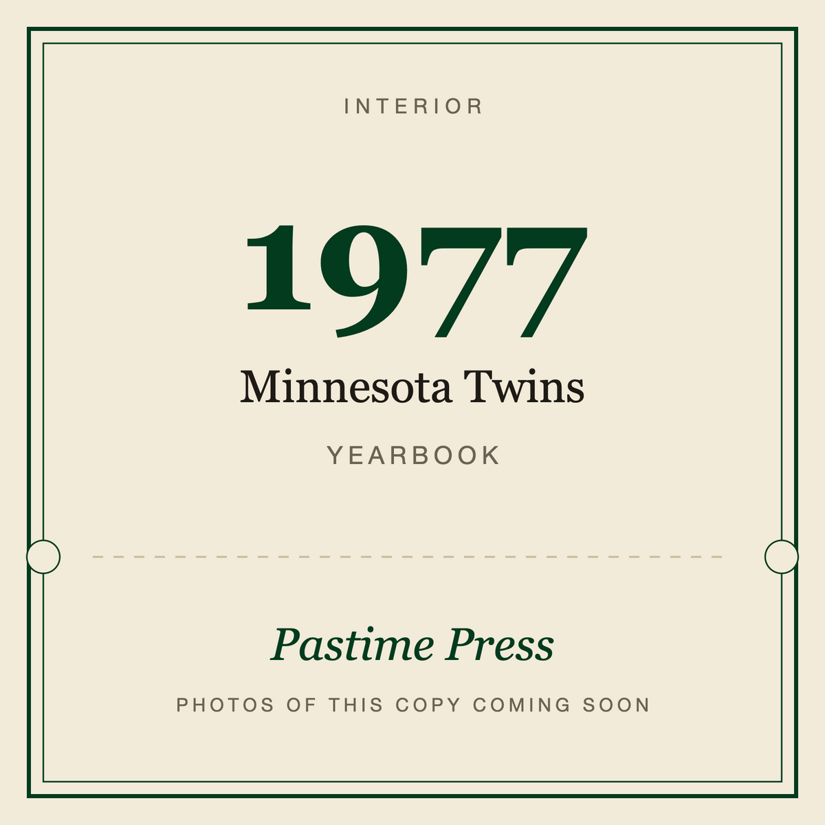 1977 Minnesota Twins Yearbook, interior