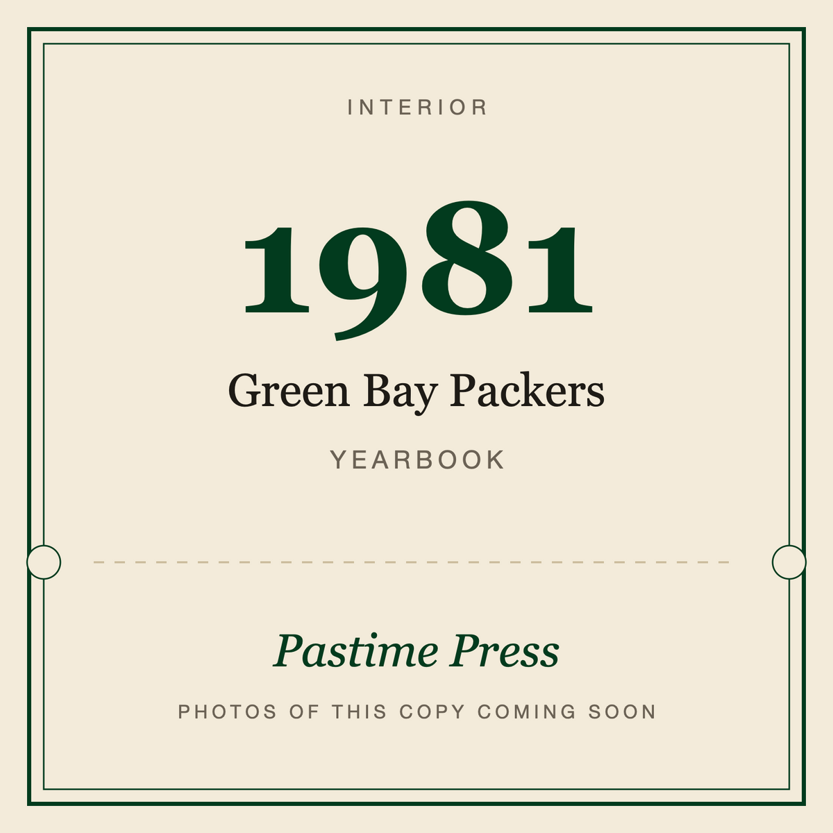 1981 Green Bay Packers Yearbook, interior