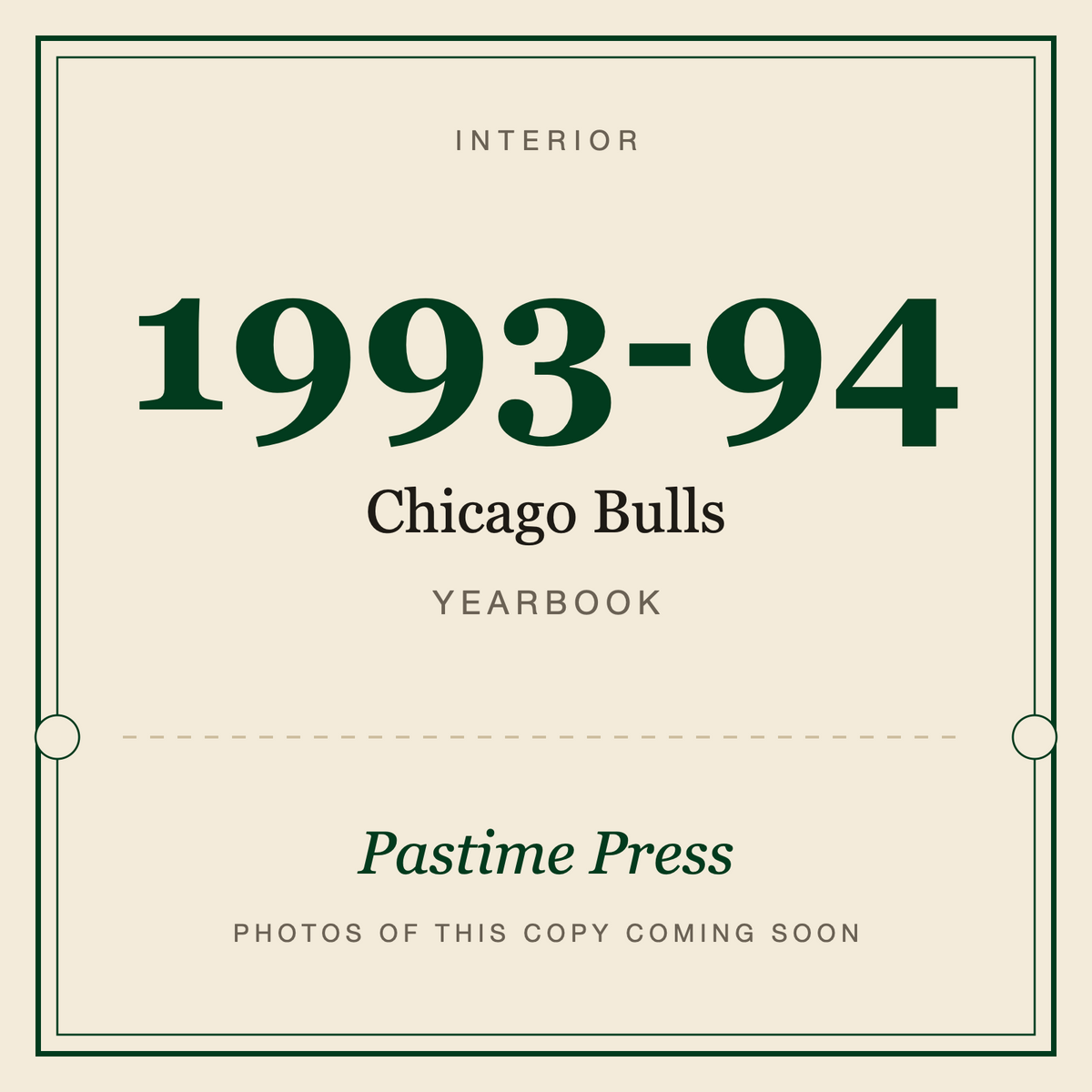 1993-94 Chicago Bulls Yearbook, interior