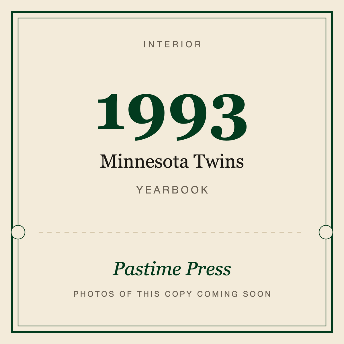 1993 Minnesota Twins Yearbook, interior