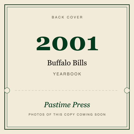 2001 Buffalo Bills Yearbook, back cover
