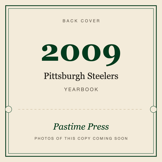 2009 Pittsburgh Steelers Yearbook, back cover