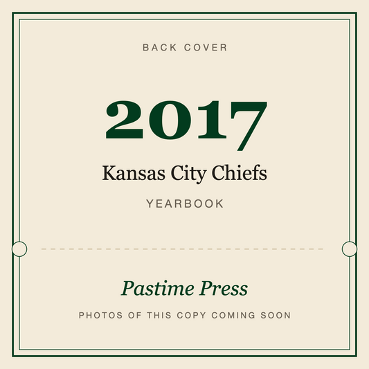 2017 Kansas City Chiefs Yearbook, back cover