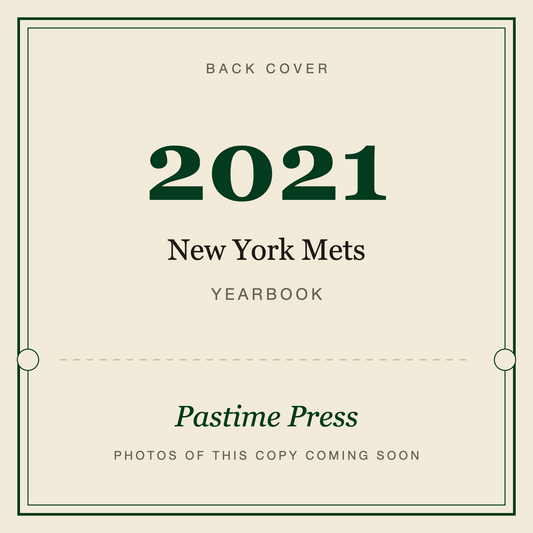 2021 New York Mets Yearbook, back cover