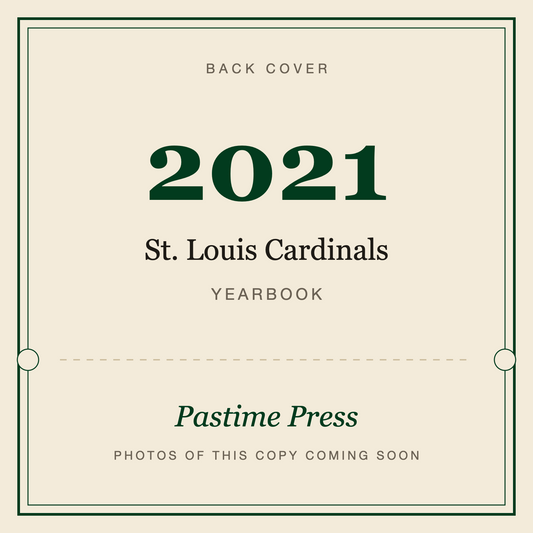2021 St. Louis Cardinals Yearbook, back cover