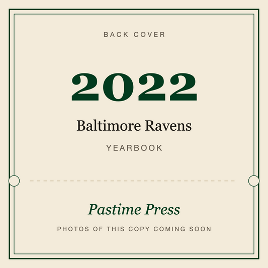 2022 Baltimore Ravens Yearbook, back cover