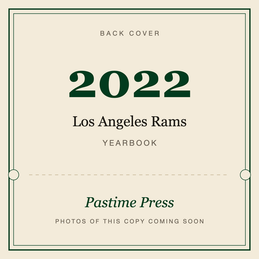 2022 Los Angeles Rams Yearbook, back cover