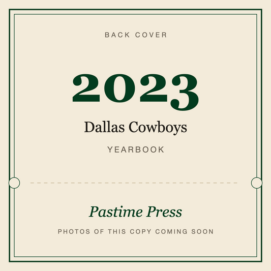 2023 Dallas Cowboys Yearbook, back cover