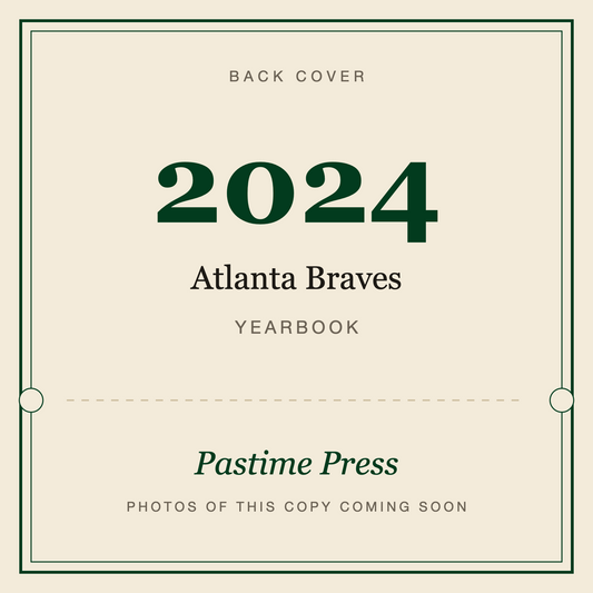 2024 Atlanta Braves Yearbook, back cover