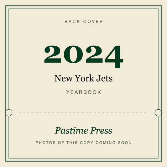 2024 New York Jets Yearbook, back cover