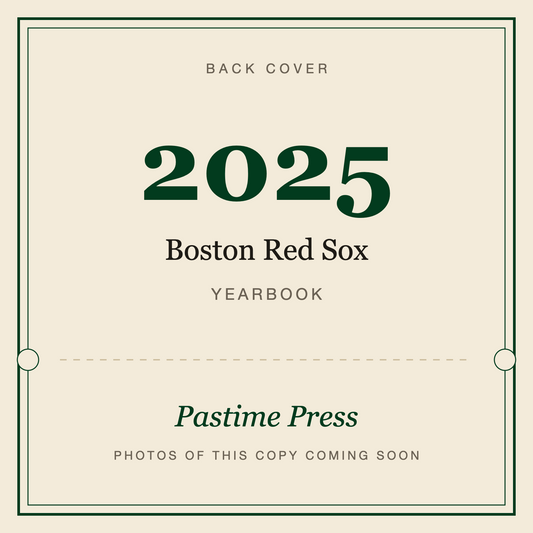 2025 Boston Red Sox Yearbook, back cover