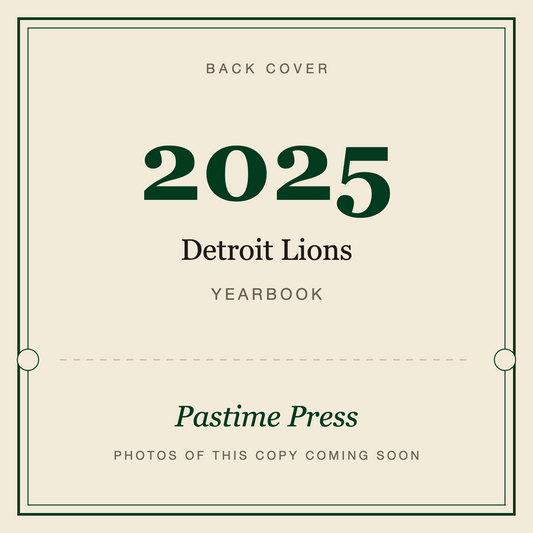 2025 Detroit Lions Yearbook, back cover
