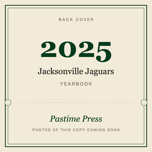 2025 Jacksonville Jaguars Yearbook, back cover