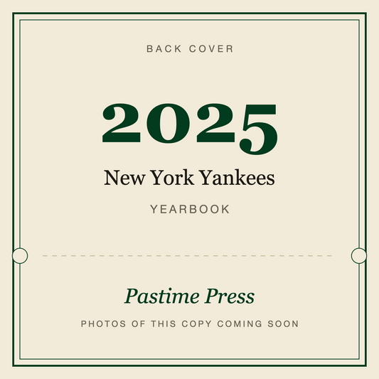 2025 New York Yankees Yearbook, back cover