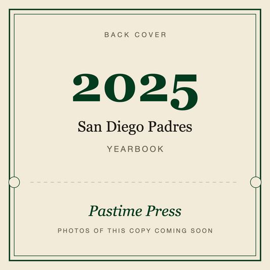 2025 San Diego Padres Yearbook, back cover