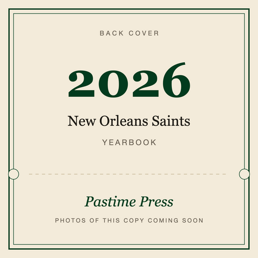 2026 New Orleans Saints Yearbook, back cover