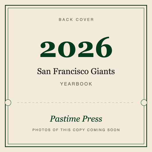 2026 San Francisco Giants Yearbook, back cover
