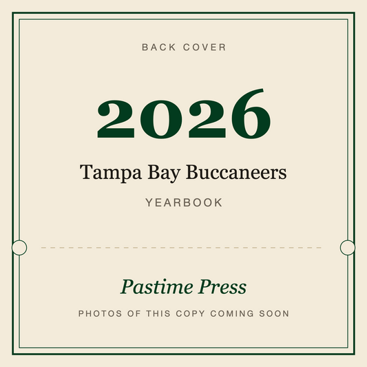 2026 Tampa Bay Buccaneers Yearbook, back cover