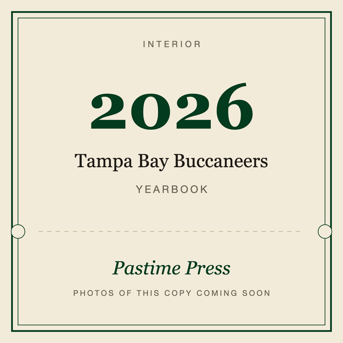 2026 Tampa Bay Buccaneers Yearbook, interior