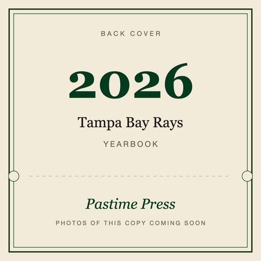 2026 Tampa Bay Rays Yearbook, back cover