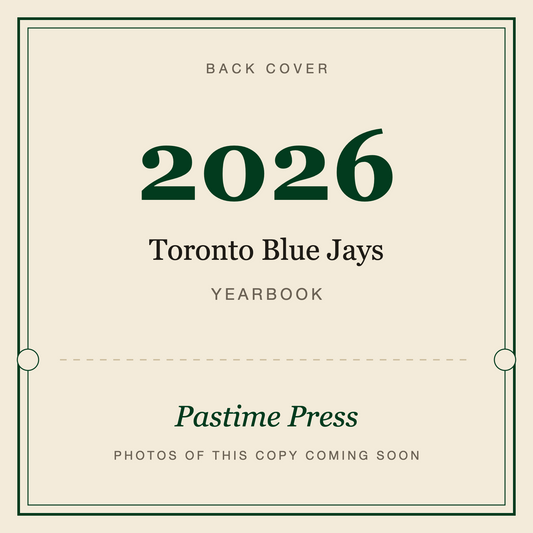 2026 Toronto Blue Jays Yearbook, back cover