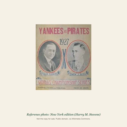 1927 New York Yankees World Series Program: reference photo 1 (New York edition (Harry M. Stevens))