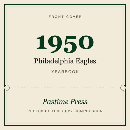 1950 Philadelphia Eagles Yearbook, front cover