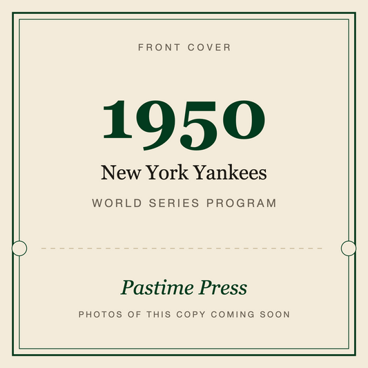 1950 New York Yankees World Series Program, front cover