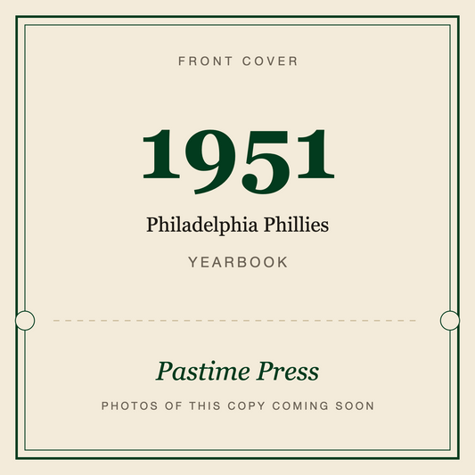 1951 Philadelphia Phillies Yearbook, front cover