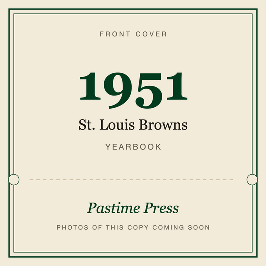 1951 St. Louis Browns Yearbook, front cover