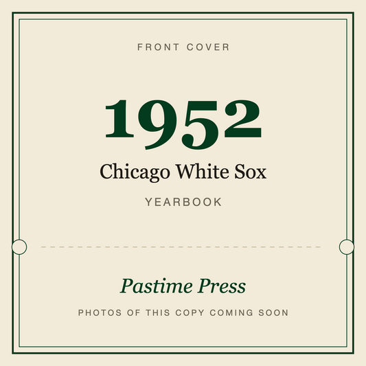1952 Chicago White Sox Yearbook, front cover