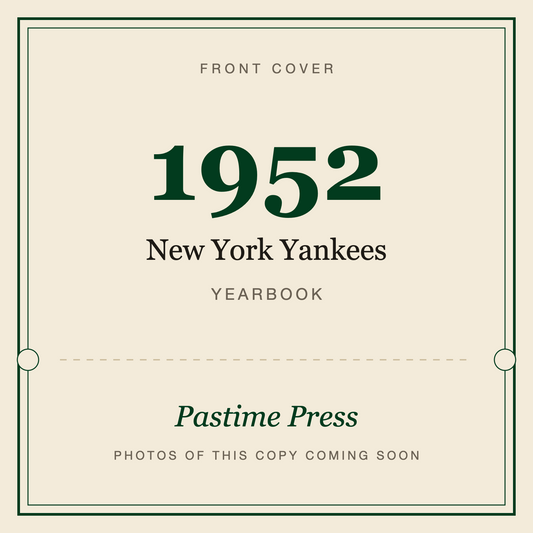1952 New York Yankees Yearbook, front cover