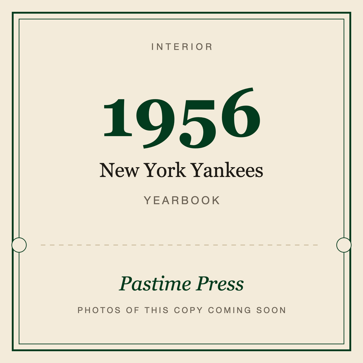 1956 New York Yankees Yearbook, interior