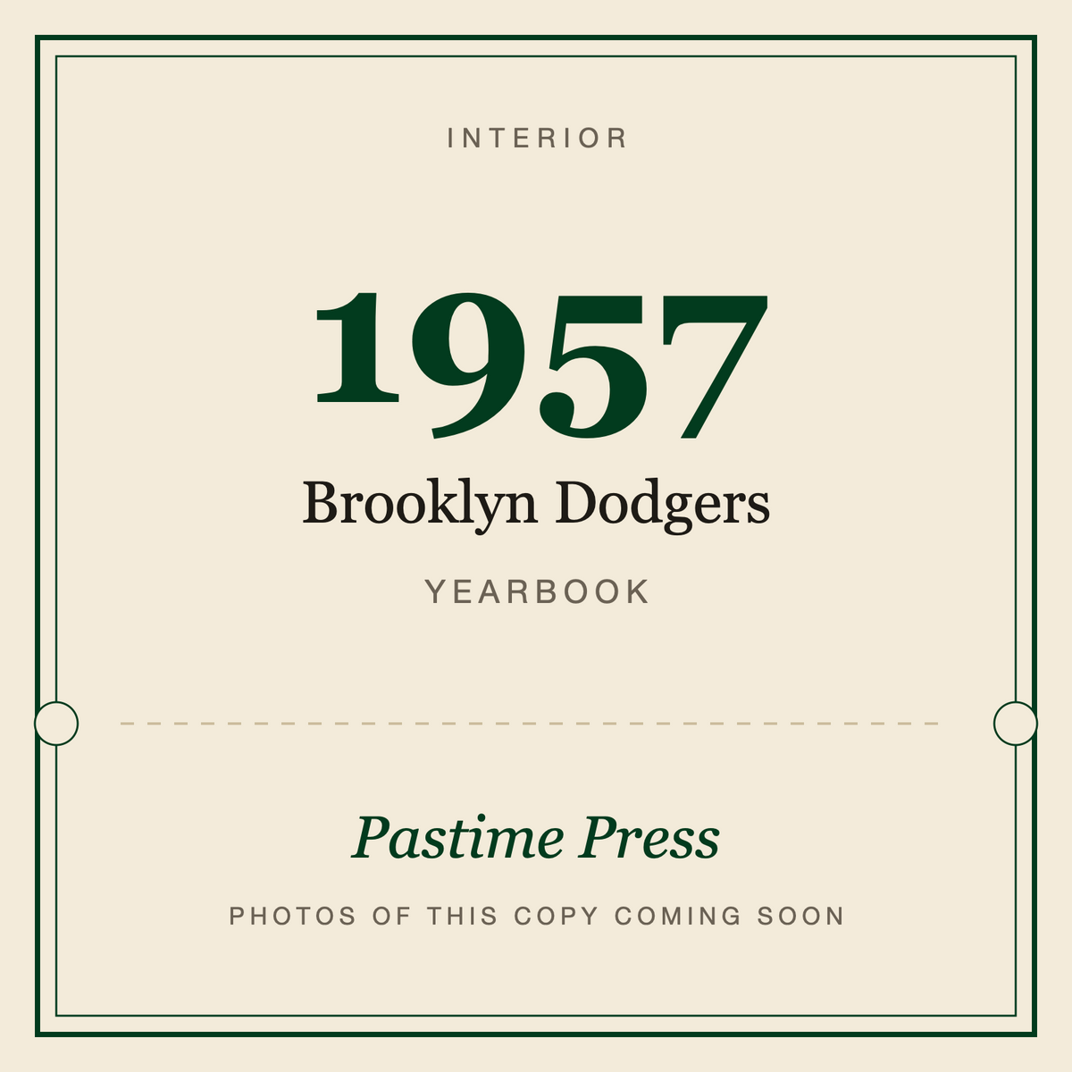 1957 Brooklyn Dodgers Yearbook, interior
