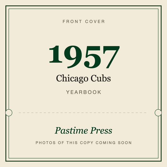 1957 Chicago Cubs Yearbook, front cover