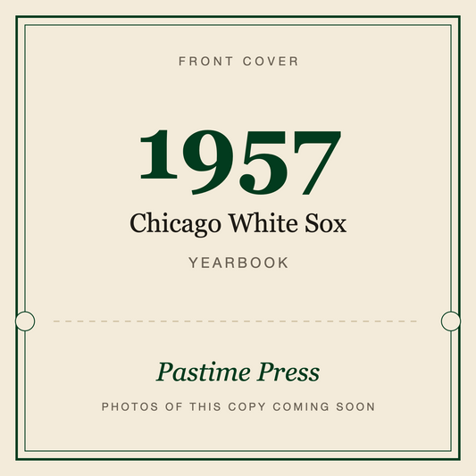 1957 Chicago White Sox Yearbook, front cover