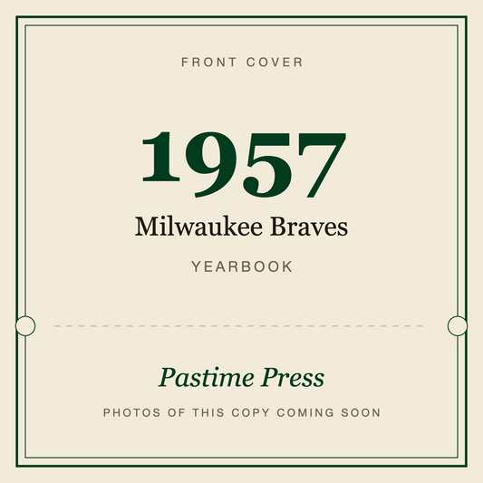 1957 Milwaukee Braves Yearbook, front cover