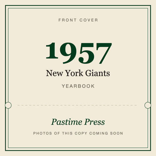 1957 New York Giants Yearbook, front cover