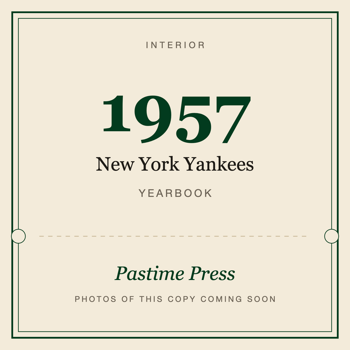 1957 New York Yankees Yearbook, interior