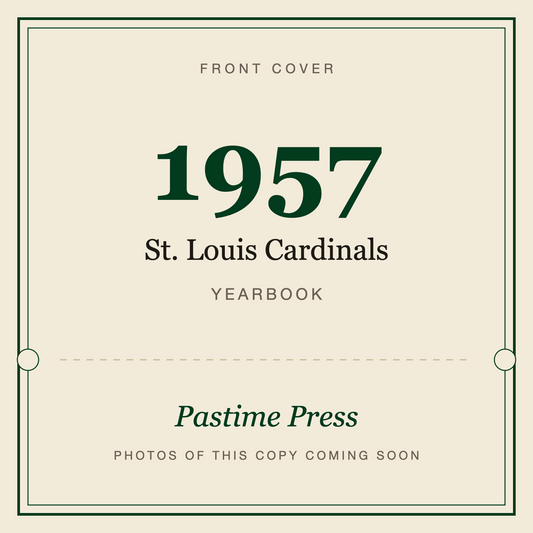 1957 St. Louis Cardinals Yearbook, front cover