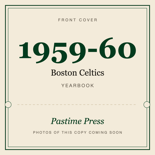 1959-60 Boston Celtics Yearbook, front cover