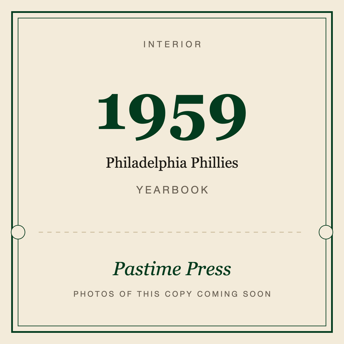 1959 Philadelphia Phillies Yearbook, interior